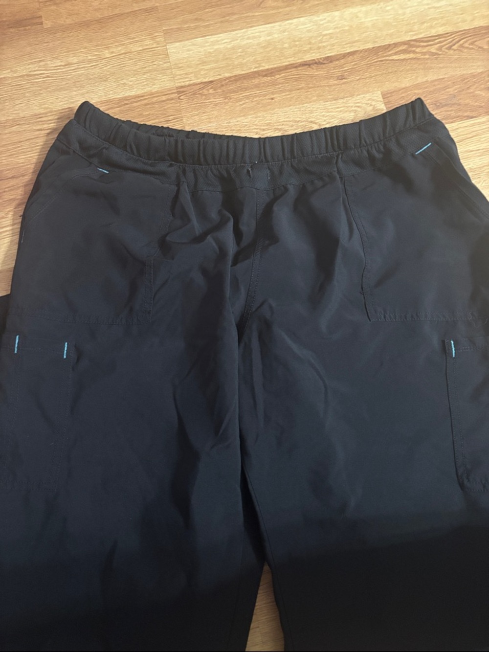 Womens Black Elastic-Waist Scrub pants - Picture 3 of 3